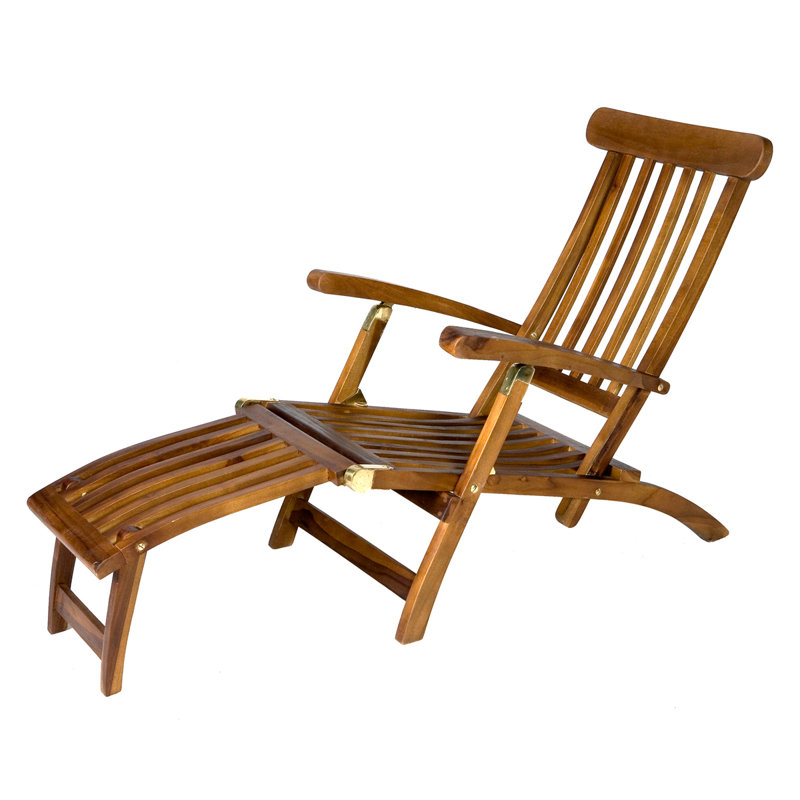 wayfair teak chaise lounge